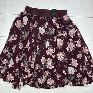 Torrid Floral Midi Chiffon Lined Skirt / Torrid Size 00 (women's M/L)